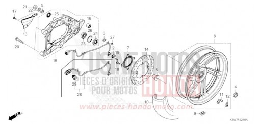ROUE ARRIERE/BRAS OSCILLANT SH350ASM de 2021
